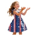 thumbnail image 6 of mgoYE Girls 4th of July Outfit American Flag Dress Toddler Red White and Blue Dresses 1-6 T(Brick Red,4-5 Years), 6 of 6