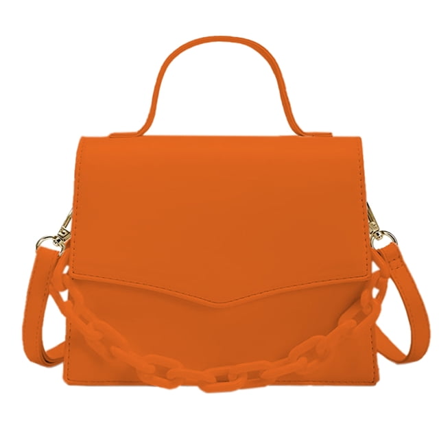 Bolso de mano creativo con personalidad de moda, bolso bandolera de un solo hombro naranja