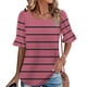 thumbnail image 2 of Blusas de Manga Corta para las Mujeres, Moda Verano Impreso, Blusas de Cuello Redondo, Chaqueta de Manga Corta para las Mujeres, 2 of 8