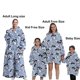 thumbnail image 3 of Manta de franela con mangas, sudadera de invierno, jersey de lana, tiburón gigante, manta usable, Sudadera con capucha para adultos y niños, 3 of 3