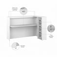 thumbnail image 3 of Studio C 72W Privacy Desk with Shelves in White - Engineered Wood, 3 of 7