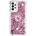 thumbnail image 5 of for Samsung Galaxy A23 4G/5G Glitter Case with Ring Holder, Bling Sparkle Floating Liquid Soft TPU Cushion Fashion Girly Women Girls Clear Case Cover for Samsung Galaxy A23  Rose Gold, 5 of 7