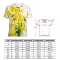 thumbnail image 2 of Bee And Flowers T-Shirt O Neck Retro Print Big Size T-Shirts Short Sleeve Tees Womens Pretty Design, 2 of 5