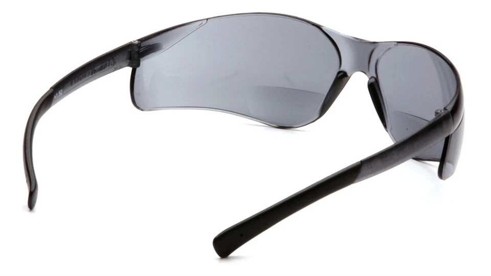 CIRCLE- Pyramex Ztek Bifocal Reader Safety Glasses With 2.5 Smoke Lens