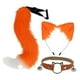 thumbnail image 2 of Conjunto de orejas y cola de gato para cosplay, cola de animal para espectáculos en el escenario, actuación, carnaval Naranja, 2 of 8