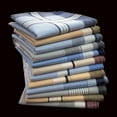 thumbnail image 6 of Cotton Men Handkerchiefs Grandfathers 16inch Gentlemen Pocket Square Hankies Style H 12Pcs Random, 6 of 8