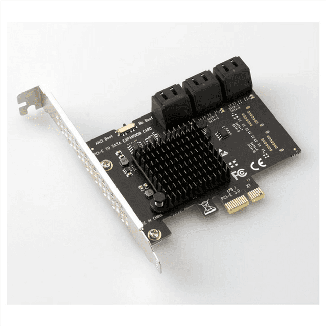 PCI-E SATA Expansion Card 6Gbps PCI-E X1/X4/X8/X16 to SATA3.0 6 Port Riser SATA3.0 Adapter for Windows Desktop Computer