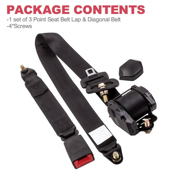 Universal Car Seat Belt 3 Point Retractable Car Safety Belt Automatic