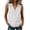 #060-White, variant on Womens Sleeveless Button Down Shirts Solid Color V Neck Turndown Collared Linen Blouses for Casual Work