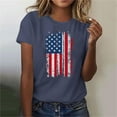 thumbnail image 5 of Busydd T Shirts for Women 4th of July USA Stars and Stripes Print Cotton T-Shirts Independence Day Patriotic Graphic Tees Summer Casual Short Sleeve Crewneck Going Out Tops S, 5 of 7