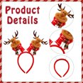 thumbnail image 2 of Diadema con lazo de Navidad, sombrero de fiesta de Navidad, diadema con lazo, tocado de decoración de Navidad, suministros para fiestas navideñas Zhivalor BST3140546-3, 2 of 5