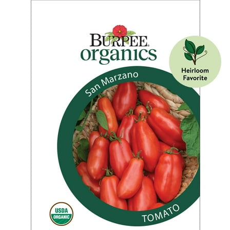 Burpee Organic San Marzano Tomato Vegetable Seed, 1-Pack