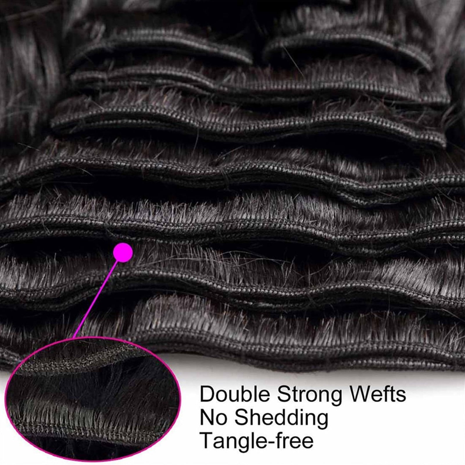 120g Deep Wave Clip ins Human Hair Extensions 8Pcs Deep Wave Clip in Hair Extensions Real Human Hair Thick to Ends with 18Clips Double Weft