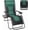 Black-Green, variant on Simenmax Zero Gravity Chairs, 400 lbs Heavy Duty Foldable Patio Recliner with Adjustable Pillow & Cup Holder, Oversized Outdoor Lounge Chair for Backyard Camping Lawn, Black-Gray