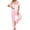 02 Pink, variant on DAKIMOE Silk Satin Pajamas Set for Women Two-Piece Short Sleeve Shirt with Long Pajama Pant Set Soft Button Down Loungewear Nightwear Pjs Sleepwear for Women