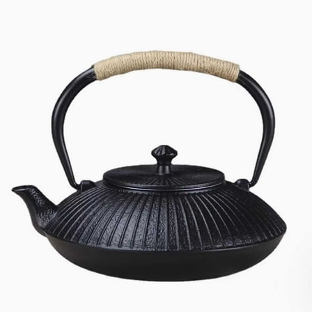 Cast Iron Teapot, Tea Kettle with Stainless Steel Infuser , Kung Fu Tea Set Teawares with Carved Patterns for Home Kitchen Office Use