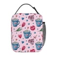 thumbnail image 3 of Valentines Day Pattern Cup Of Coffee Flow Reusable Insulated Lunch Bag - Waterproof & Portable Tote For Men And Women, 3 of 9