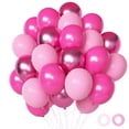 thumbnail image 1 of Globos Aiwolf de látex rosa metalizado, 50 unidades, 30 cm, 1 of 7
