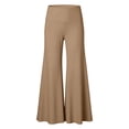 thumbnail image 5 of Women's High Waist Flowy Yoga Pants With Sensation Loose Fit Wide Leg Trousers For Fitness/Khaki/4XL, 5 of 5