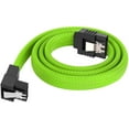 thumbnail image 5 of Bailink 3 PACK SATA Cable III 3 Pack 90 Degree Straight to Right Angle 6Gbps HDD SDD SATA Nylon Braided Data Cable with Locking Latch 50cm 19.68 Inch for SATA HDD, SSD, CD Driver, CD Writer, Green, 5 of 7