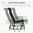 thumbnail image 3 of Outsunny Gliding Lounger Chair, Outdoor Swinging Chair with Smooth Rocking Arms and Lightweight Construction for Patio Backyard, Black, 3 of 9