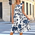 thumbnail image 7 of Livrdious Floral Summer Dresses for Women Casual Sleeveless A-Line Pleated Midi Sun Dresses Casual Beach Flowy Tank Dresses with Pockets, 7 of 7
