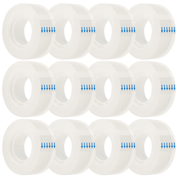 OWLKELA Transparent Tape Refills for Dispenser, Waterproof, 0.75 in x 1000 in, 12 Rolls