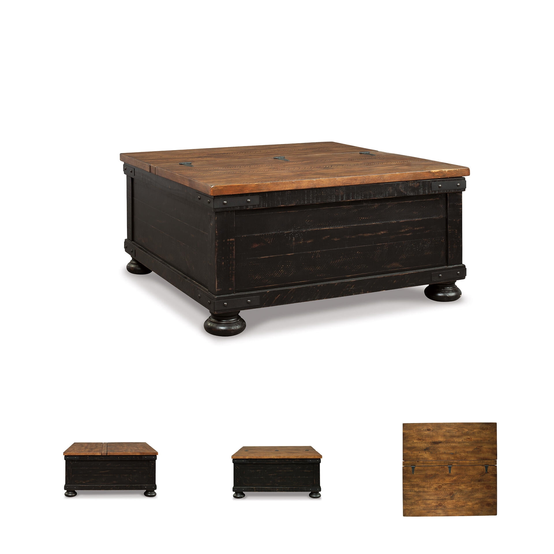 Signature Design by Ashley Casual Valebeck Coffee Table with Lift Top Black/Brown