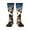 3 Black, variant on Blue Sky Cute Wolf Print Long Socks,Novelty Design Socks Gift for Men and Women,Crew Socks,Calf Socks