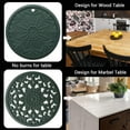 ZBFJINX Silicone Trivet Mat Set with 3 Carved Patterns Hot Pot Holder