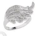 thumbnail image 3 of HeartsAndYou 3ct Round Cut Moissanite Elegant Angel Wings Cocktail Ring 18k White Gold over Silver, 3 of 5