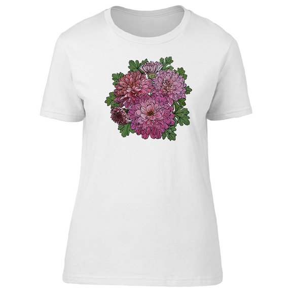 Beautiful Pink Vintage Flowers Tee Women's -Image by Shutterstock