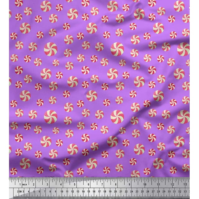 Soimoi Cotton Duck Fabric Artistic Flower & Geometric Decor Fabric Printed Yard 42 Inch Wide