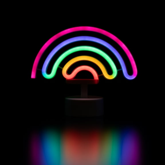 Northlight LED Rainbow Neon Table Light - 8" - Multicolor