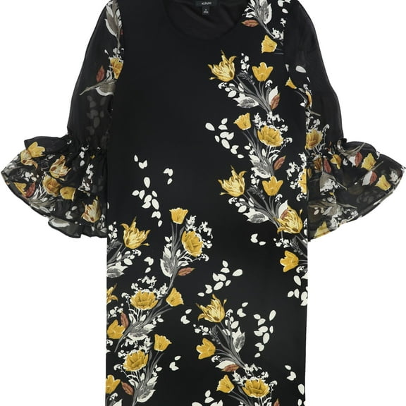 Alfani Womens Tiered Sleeve A-Line Dress