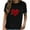 Black, variant on Women's Red Rose Heart T-Shirt - Short Sleeve Casual Tee, Romantic for Valentine's & Outings