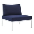 thumbnail image 6 of Modway Harmony 7-Piece  Sunbrella® Outdoor Patio Aluminum Sectional Sofa Set in White Navy, 6 of 10