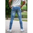 thumbnail image 2 of GINGTTO Men's Lightweight Stretch Slim Fit Jeans Comfort Flexible Casual Denim Pants, 2 of 6