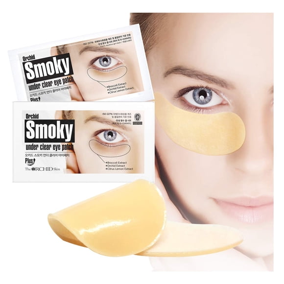 The Orchid Skin Eye Patch Cuidado de la piel Máscaras para ojos para ojeras Belleza coreana 1oz Orchid Smoky Under Clear Eye Patch Paquete de 10