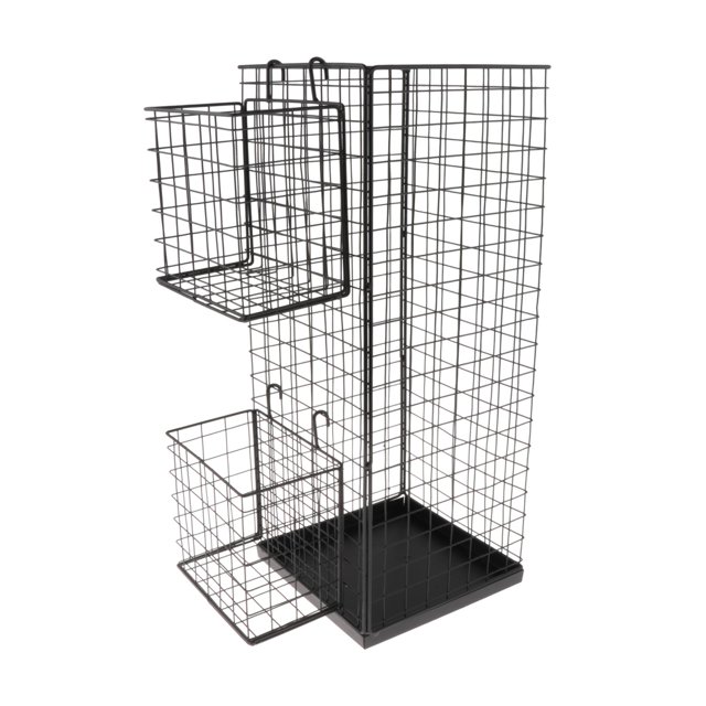Soporte para paraguas multifunción, práctico organizador de hierro para guardar paraguas, ideal para entrada, porche, hotel y hogar.