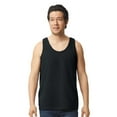 thumbnail image 2 of Gildan Men's Classic Tank Top, Ribbed Racerback Muscle Undershirt | 5.3oz 100% Heavy Cotton Black Tank, 6 Pack, Size M, 2 of 5
