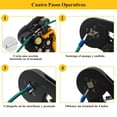 thumbnail image 4 of Crimpadora Terminal Cable El&eacute;ctrico 1200Pzs, Pinza Pelacable Alicates Alambre Engarzado, Herramienta Carraca Autoajustable Crimpadora de Ferrules Alicates Electricista de Presi&oacute;n, 4 of 6