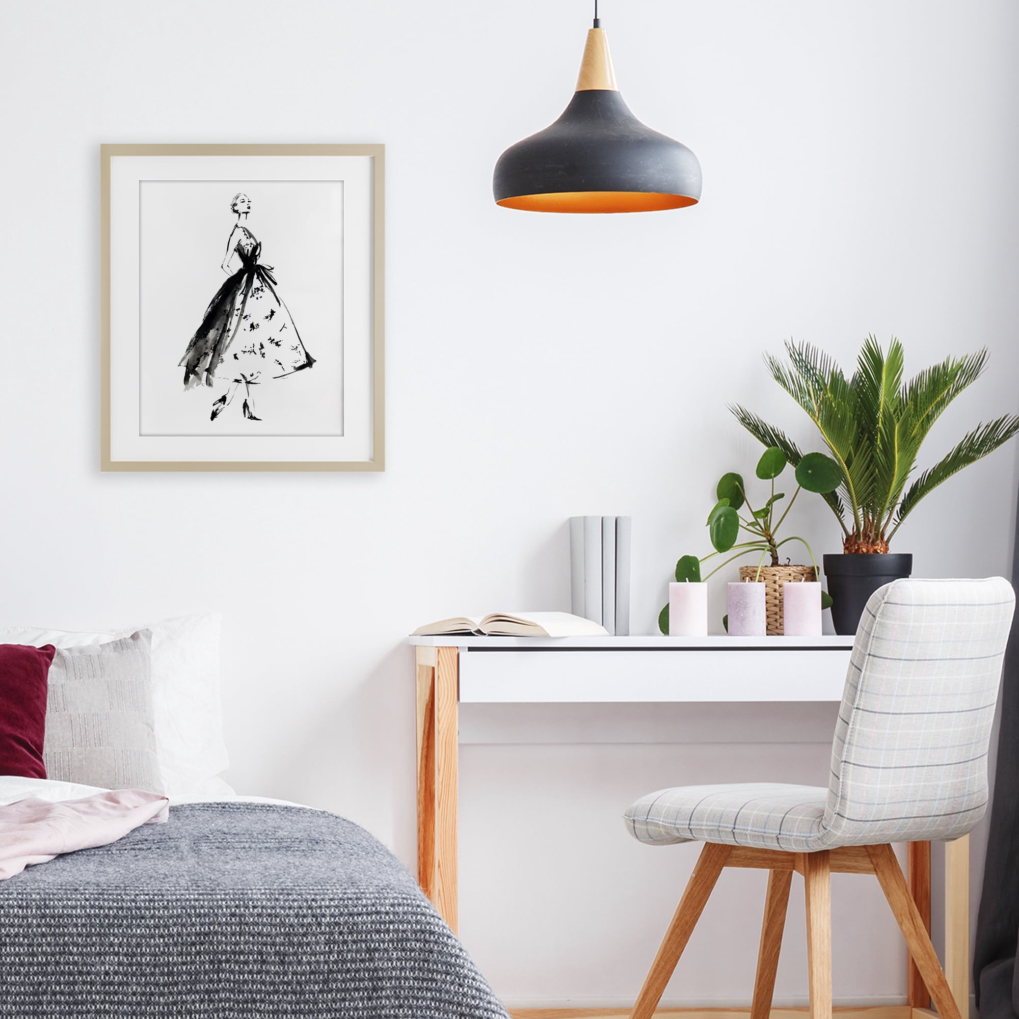 Stupell Industries Ethereal Couture Contour Birch Framed Print Under Glass, design by Svetlana Aleynikova