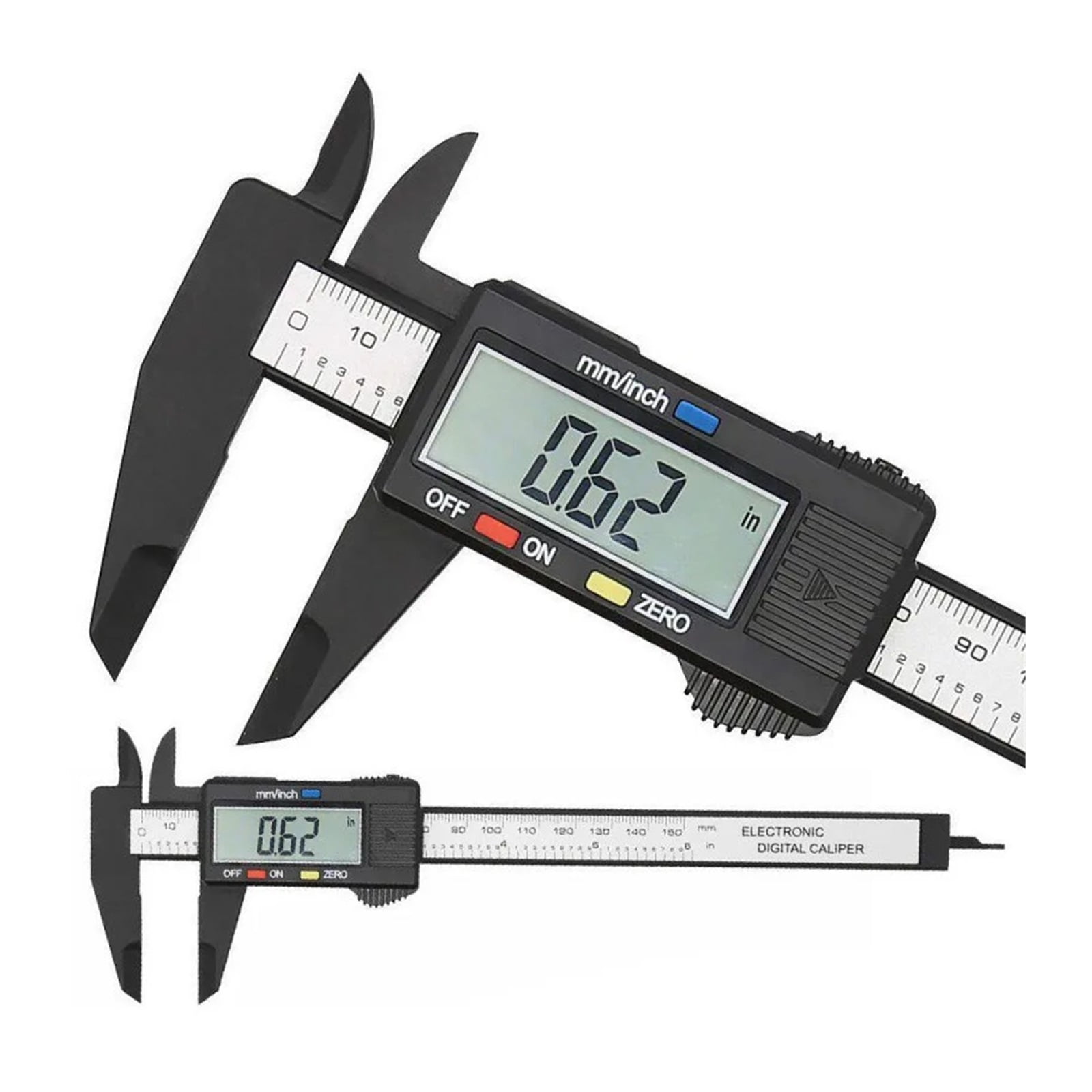 150mm 100mm Electronic Digital Caliper Carbon Fiber Dial Vernier Caliper Gauge Micrometer Measuring Tool Digital Ruler ,Precision Measuring