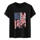 thumbnail image 5 of Fiudx Camisas para Mujer Moda Mujer Cuello Redondo Verano Manga Corta Blusa Camiseta Casual Impresión Tops, 5 of 5
