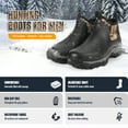 thumbnail image 3 of GUGULUZA Men's Ankle Rubber Boots, Short Hunting Boots with Neoprene, Waterproof Rain Footwear Insulated Outdoor Mud Shoes for Gardening,Fishing Camping, US11, 3 of 7