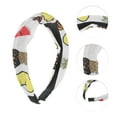 thumbnail image 3 of Unique Bargains 1 Pc Grace Fruit Pattern Wide Cross Knot Headbands for Women White, 3 of 6