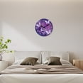 thumbnail image 7 of Purple Wall Clock for Girls Bedroom 14 Inch Butterfly Wall Clocks Battery Operated Silent Round Glass Wall Clock, 7 of 7