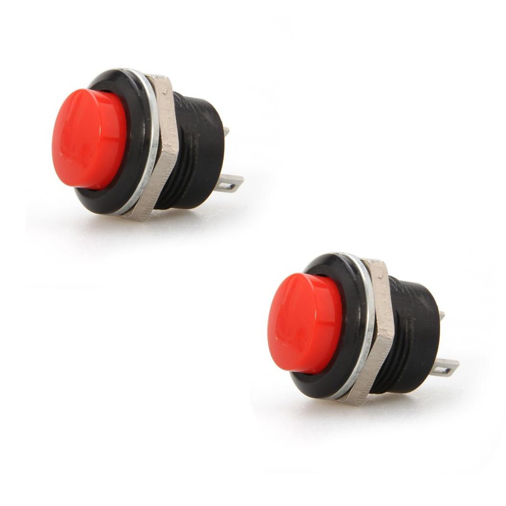 20 PCS MARINE BOAT CAR 12MM MINI ROUND RED PUSH BUTTON SWITCH MOMENTARY ON-OFF 