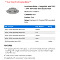 thumbnail image 2 of Rear Brake Rotor - Compatible with 2003 - 2009 Mercedes-Benz E320 Sedan 2004 2005 2006 2007 2008, 2 of 2